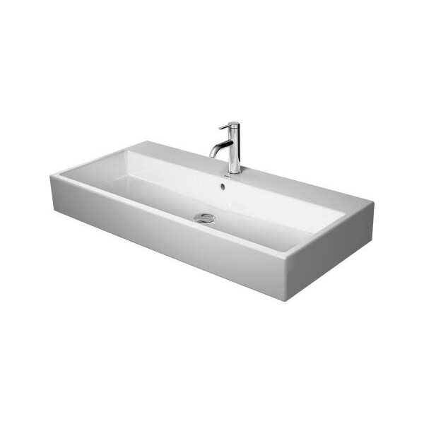 Washbasin 39" Vero Air w/Overflow+FaucetDeck w/No Holes Wh